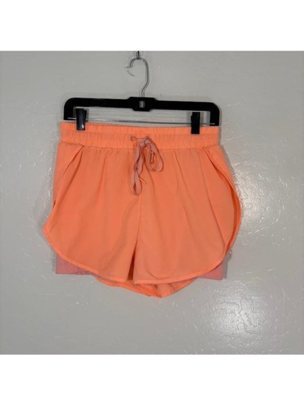 Buffbunny Collection Shorts Womens Medium Orange Running Drawstring Athletic